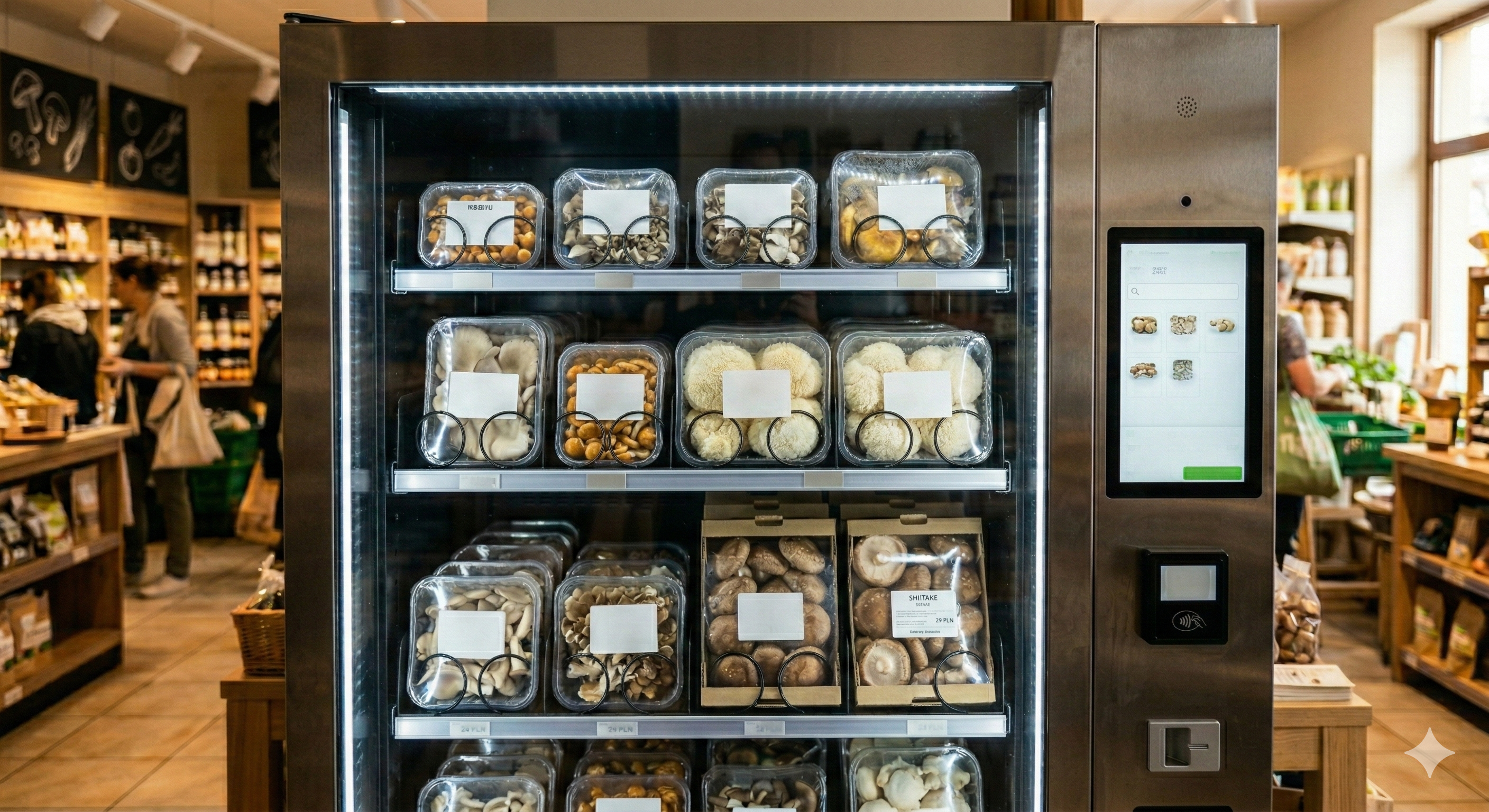 Fresh mushroom vending machine